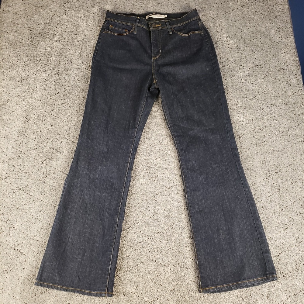 Levis 512 Jeans Womens 8 Blue Bootcut Perfectly Slimming Dark Wash Denim Stretch